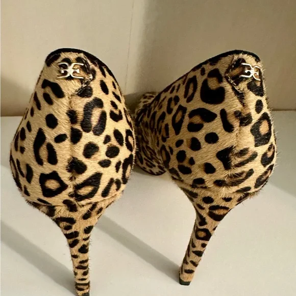 Sam Edelman Leopard Print Pumps – Real Fur – Square Toe – Stunning! - Picture 2 of 6